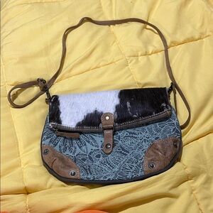 Myra Bag Black and Brown Crossbody